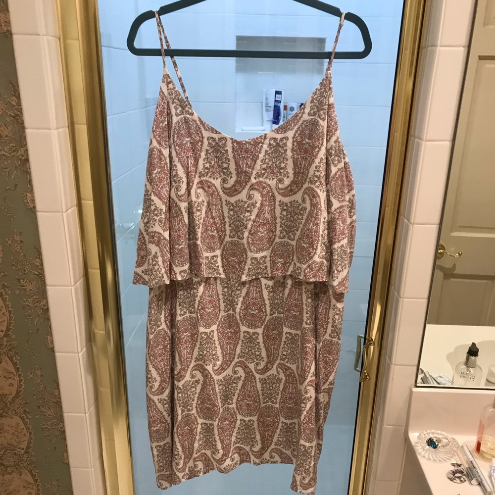 Paisley dress with overlay